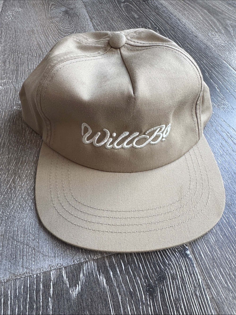 WillBo Heritage Chainstitch Ranch Spell Embroidered Tan Cap Laguna Beach 0644